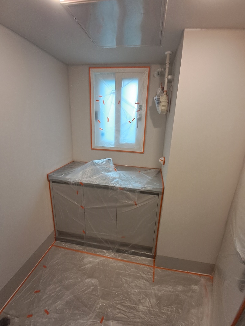 세탁실 탄성코트